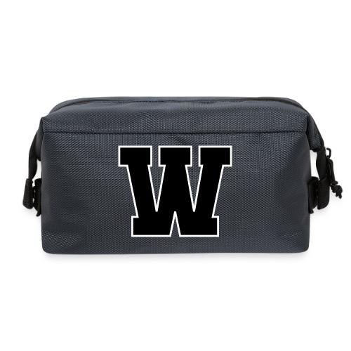Varsity Letter W Collegiate Font Design - Travel Toiletry Bag