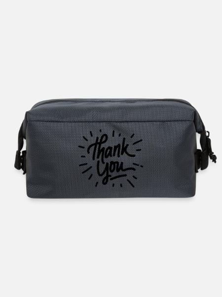 Thank you - Travel Toiletry Bag - slate grey