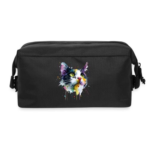 Cat: Painted Purr Expression - Travel Toiletry Bag