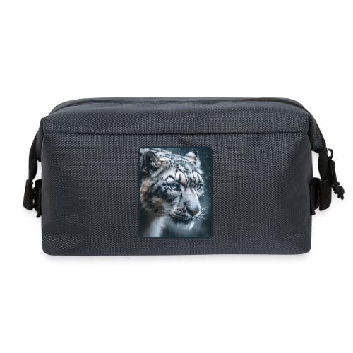 Snow Leopard Blue Eyes Design - Travel Toiletry Bag