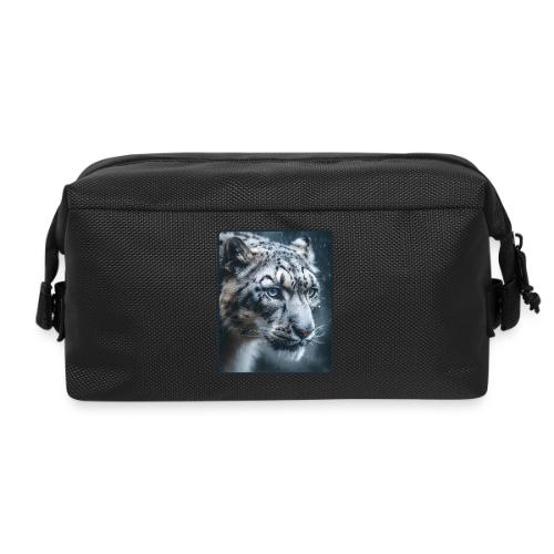 Snow Leopard Blue Eyes Design - Travel Toiletry Bag