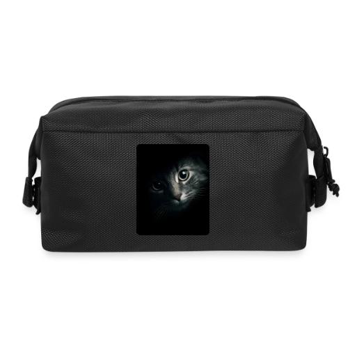 Cat Face in Shadow Close-Up Design - Travel Toiletry Bag