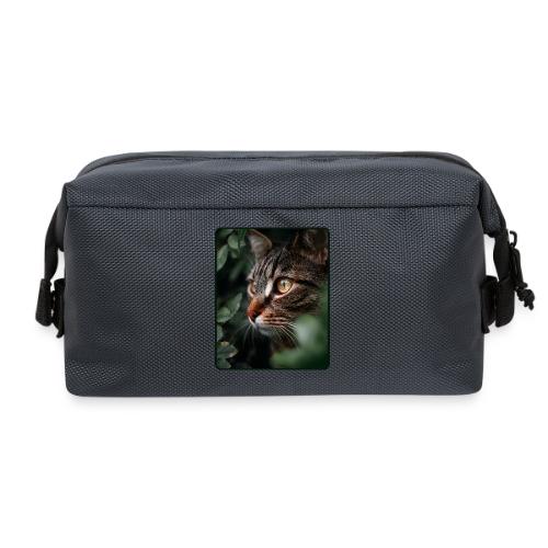 Tabby Cat Jungle Eyes Design - Travel Toiletry Bag