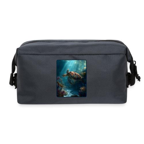Sea Turtle Coral Reef Design - Travel Toiletry Bag