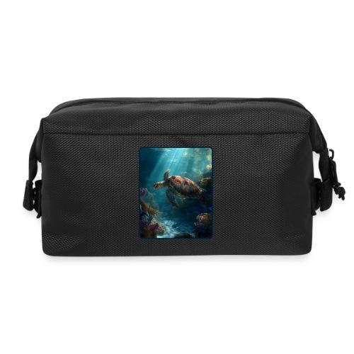 Sea Turtle Coral Reef Design - Travel Toiletry Bag