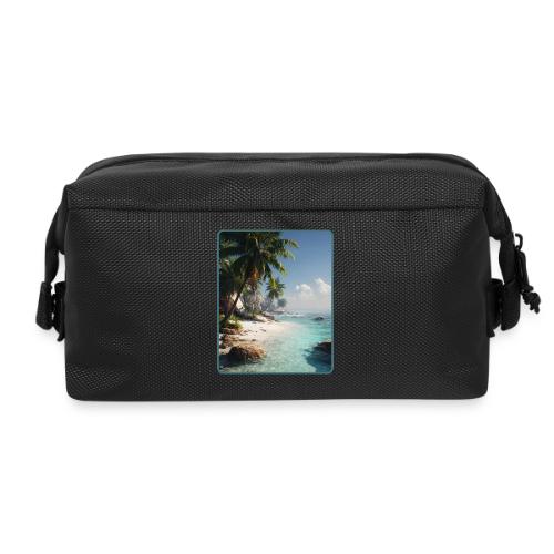 Tropical Beach Paradise Palm Design - Travel Toiletry Bag