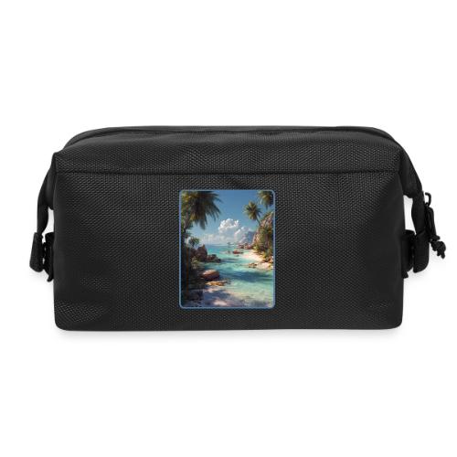 Tropical Island Paradise Ocean Design - Travel Toiletry Bag
