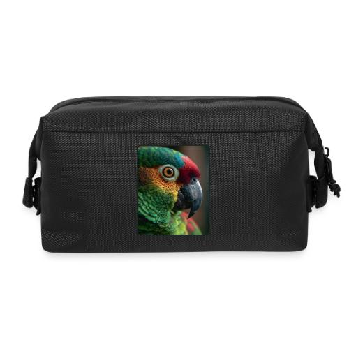 Colorful Parrot Close-Up Design - Travel Toiletry Bag