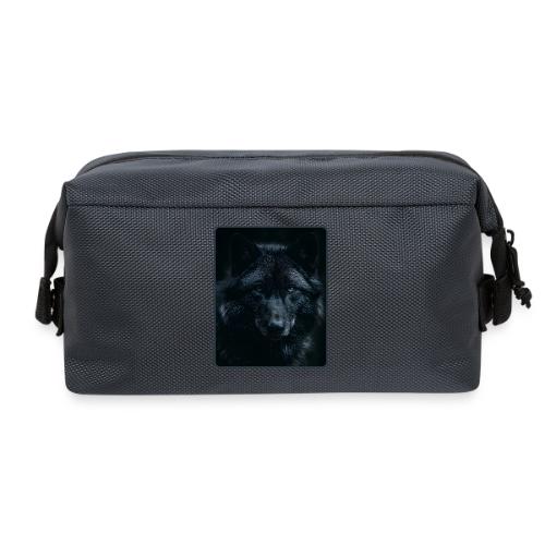Black Wolf Intense Eyes Portrait Design - Travel Toiletry Bag