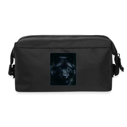 Black Wolf Intense Eyes Portrait Design - Travel Toiletry Bag