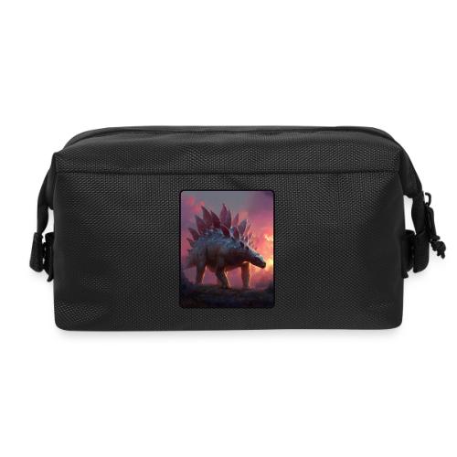 Stegosaurus Sunset Forest Design - Travel Toiletry Bag