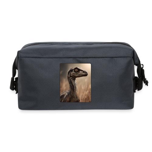 Velociraptor Feathered Portrait Design - Travel Toiletry Bag