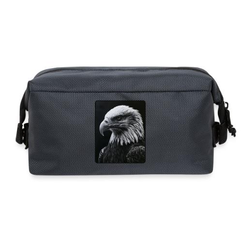Black White Bald Eagle Design - Travel Toiletry Bag