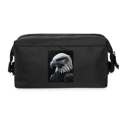Black White Bald Eagle Design - Travel Toiletry Bag