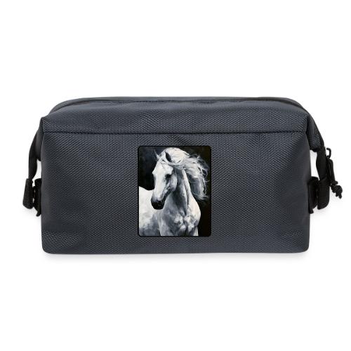 White Horse Oil Painting Design - Travel Toiletry Bag