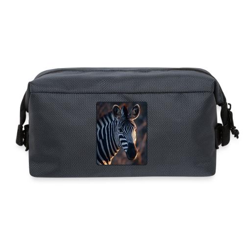 Majestic Zebra Sunset Portrait Design - Travel Toiletry Bag