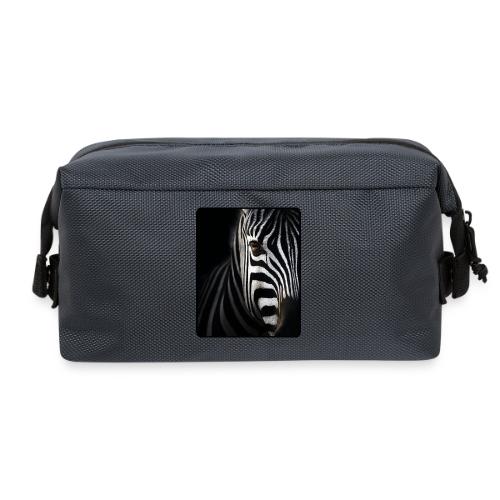 Zebra High Contrast Portrait Design - Travel Toiletry Bag
