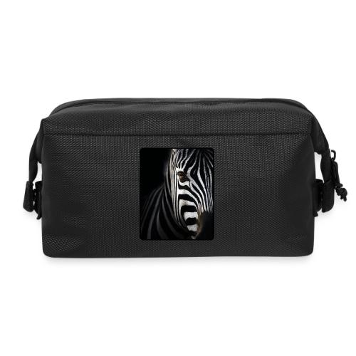 Zebra High Contrast Portrait Design - Travel Toiletry Bag