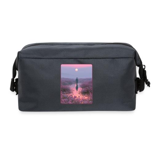 Ethereal Sunset Flower Field Art - Travel Toiletry Bag