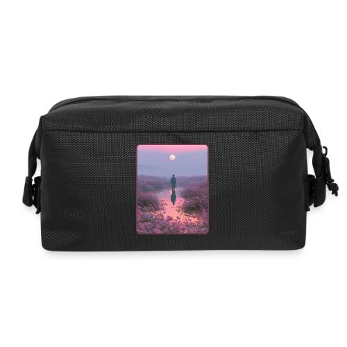 Ethereal Sunset Flower Field Art - Travel Toiletry Bag