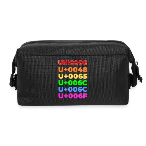 Hello, in unicode - Travel Toiletry Bag
