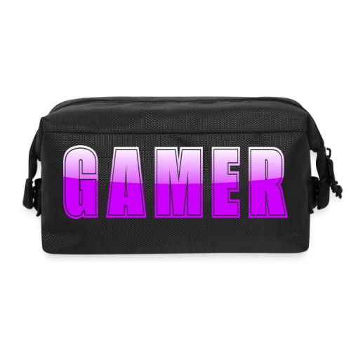 Gamer Purple Glossy Collegiate Design - Travel Toiletry Bag