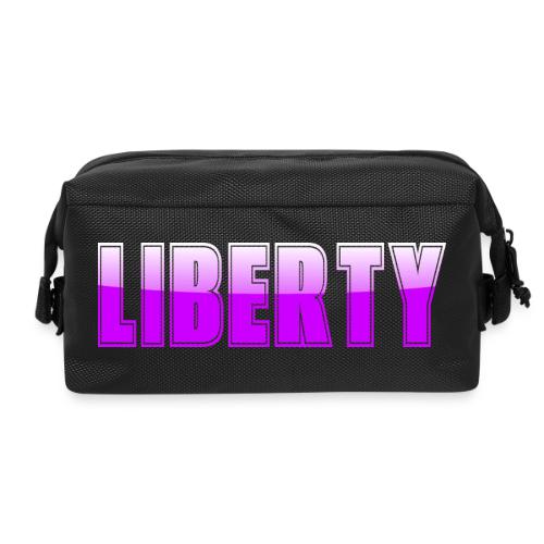 Liberty Typography Graphic Design - Travel Toiletry Bag