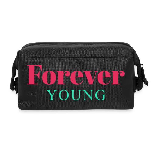 Forever Young Typography Design - Travel Toiletry Bag