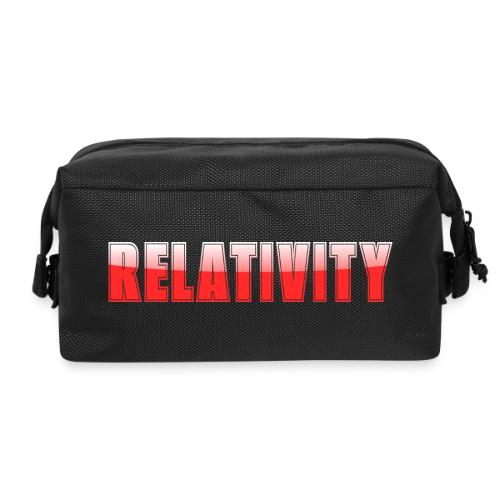 Relativity Science Typography Design - Travel Toiletry Bag