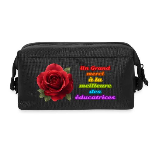 Thank You Educator: Pink and Rainbow Message - Travel Toiletry Bag