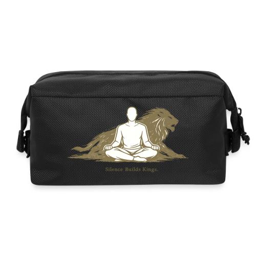 Silence Builds Kings Meditation Lion - Travel Toiletry Bag