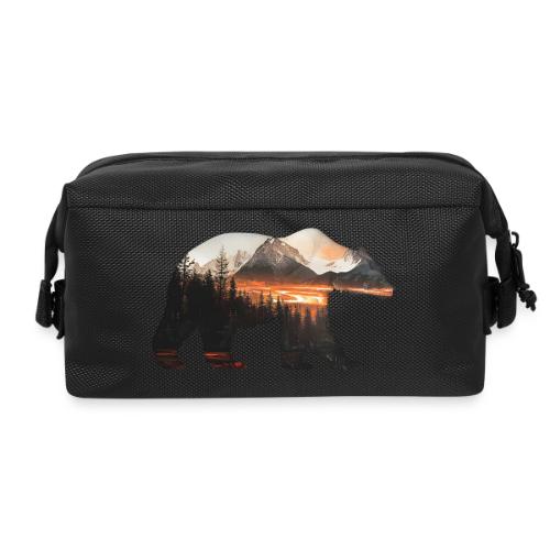 Canada Bear: fiery tones - Travel Toiletry Bag