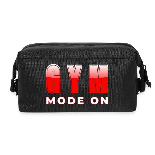 Gym Mode On Fitness Typography Design - Travel Toiletry Bag