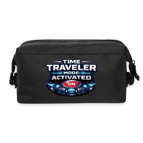 Time Traveler Mode – Futuristic Neon Sci-Fi Tee - Travel Toiletry Bag