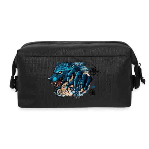 Blue Wolf Graffiti Street Art - Travel Toiletry Bag