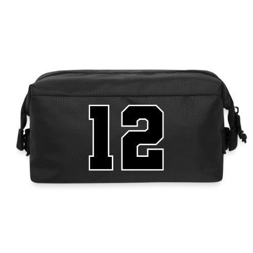 Varsity Number 12 Sports Design - Travel Toiletry Bag