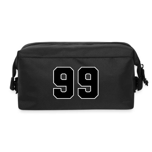 Varsity Number 99 Athletic Font - Travel Toiletry Bag