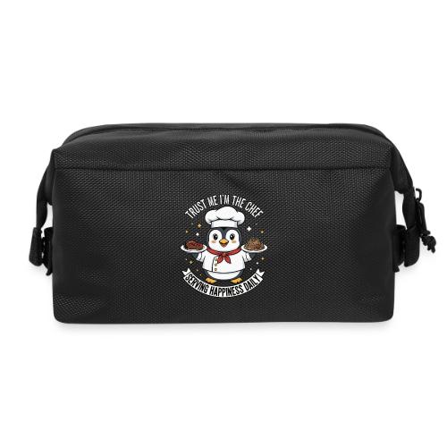 cute Penguin Chef-Funny Cartoon Daily Happiness - Travel Toiletry Bag