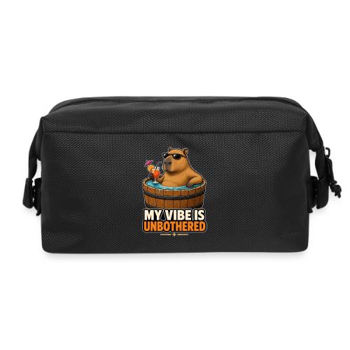 Unbothered Beaver in Wooden Tub - Travel Toiletry Bag