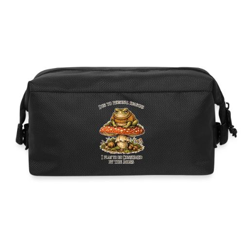Frog Consumed by Moss Cottagecore Aesthetic - Travel Toiletry Bag