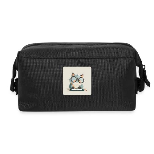 Creative Cat Digital Artist Illustration - Travel Toiletry Bag