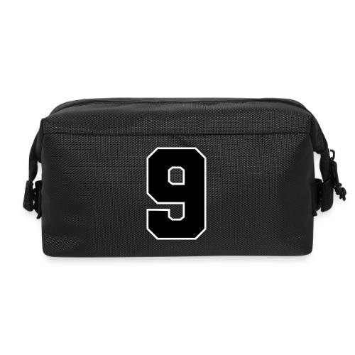 Varsity Number 9 Athletic Font - Travel Toiletry Bag