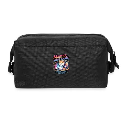 Cute Gamer Shiba Inu Level Up - Travel Toiletry Bag