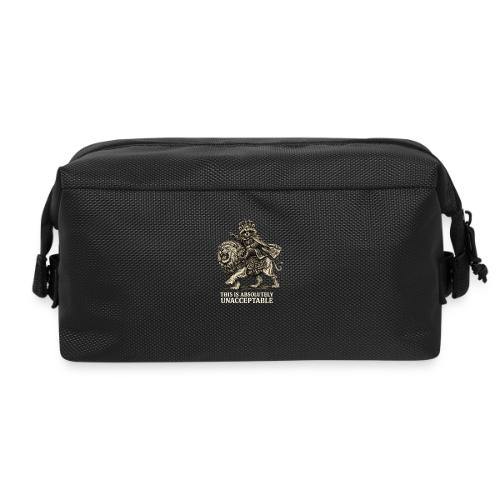Funny Raccoon King Riding Lion Vintage Meme Art - Travel Toiletry Bag