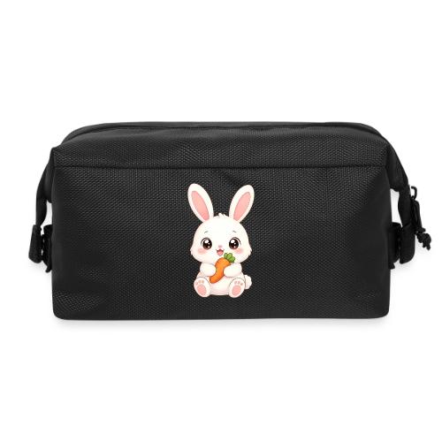 Cute Bunny Rabbit Holding Carrot – Kawaii Easter - Travel Toiletry Bag