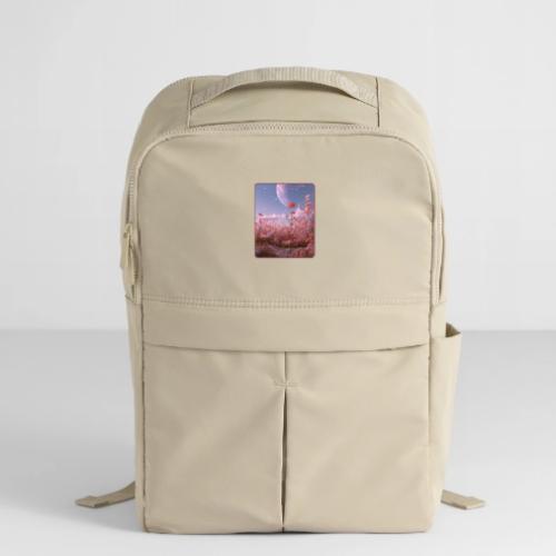 Cosmic Moon & Cosmos Flowers Art - Matte Backpack