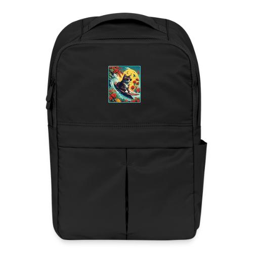 Kitten Surfing In Flowers - Matte Backpack