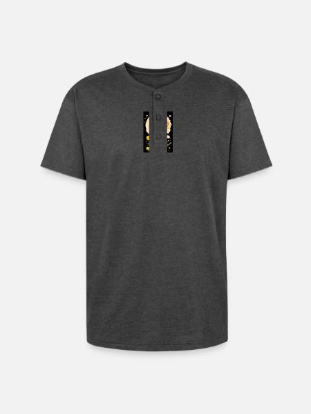 Blooming Mind - Unisex Henley T-Shirt - heather black