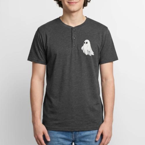 Cute Ghost Cartoon Design - Unisex Henley T-Shirt