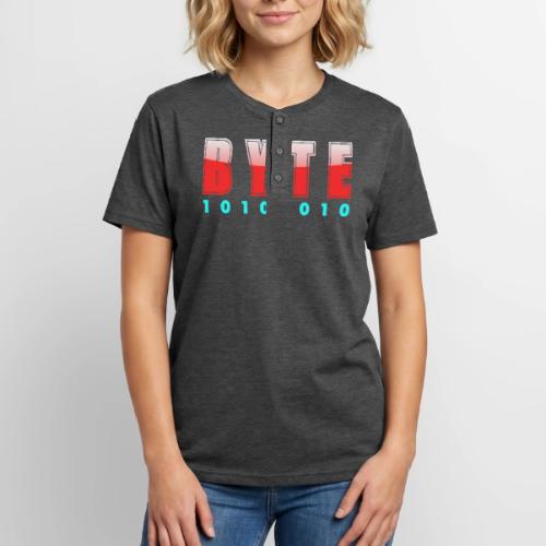 BYTE Binary Code Design - Unisex Henley T-Shirt